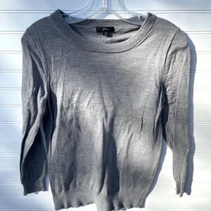 JCREW Lightweight Grey Scoop Neck Sweater